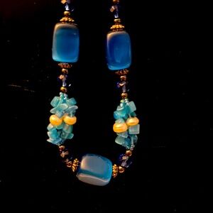 Blue stone necklace